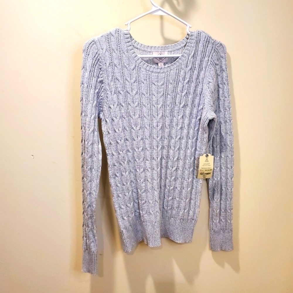 St John's Bay women's gray Sweater size S NWT